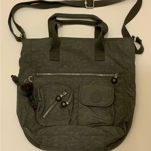 Kipling dark grey Johanna tote bag